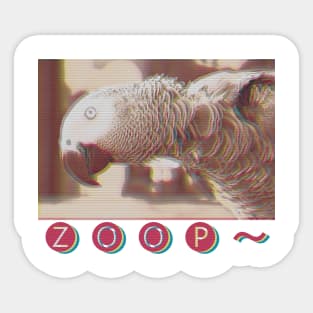 ZOOP - a e s t h e t i c - african grey parrot Sticker